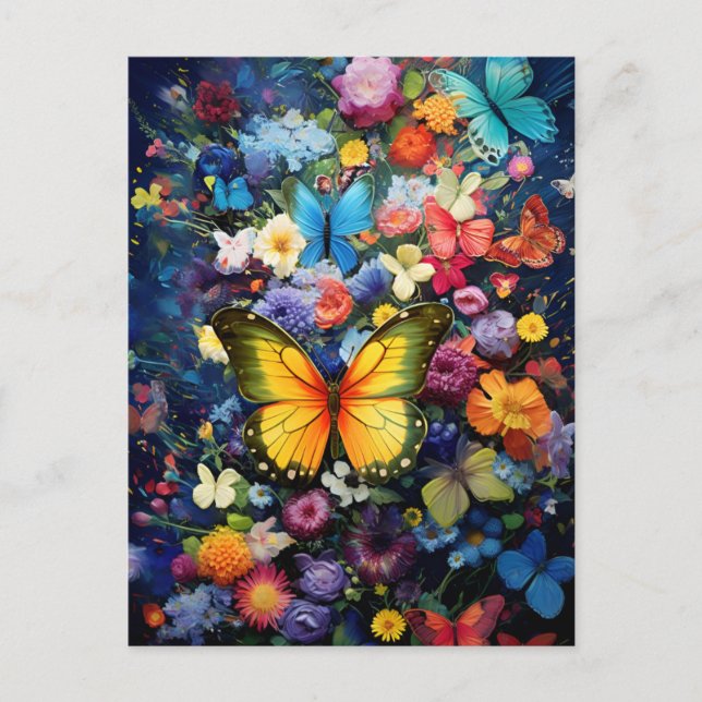 Schmetterlingsgarten Postkarte (Vorderseite)