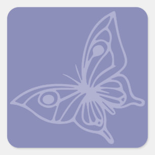 Schmetterlingsgarten Schmetterling Blau Quadratischer Aufkleber