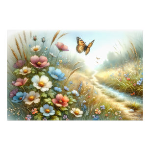 Schmetterlingsgarten Wildblumenwiese Fotodruck