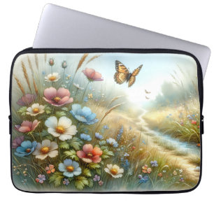 Schmetterlingsgarten Wildblumenwiese Laptopschutzhülle