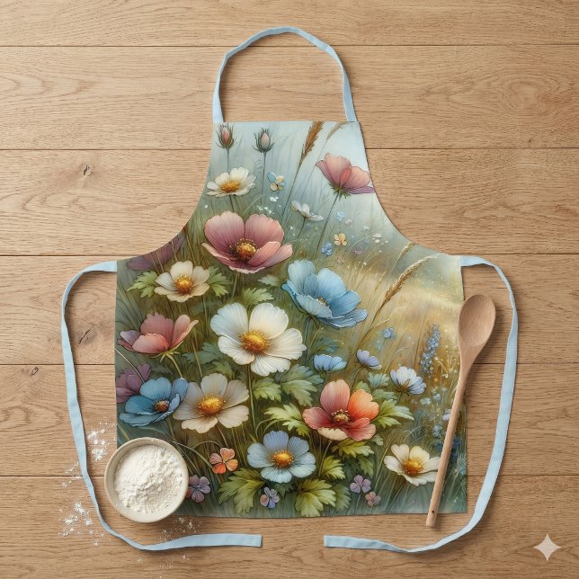 Schmetterlingsgarten Wildblumenwiese Schürze (Wildflower Meadow Butterfly Garden Apron)