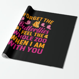 Schmetterlingsgeschenk Vergiss die Schmetterling Geschenkpapier