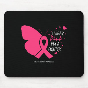Schmetterlingsgeschenke ich trage rosa Kämpfer Bru Mousepad