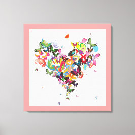 Schmetterlingsherz - Canvas Print - SRF Leinwanddruck