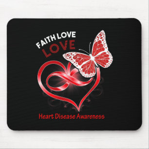 Schmetterlingsherz Glaube Hoffnung Liebe Herzkrank Mousepad