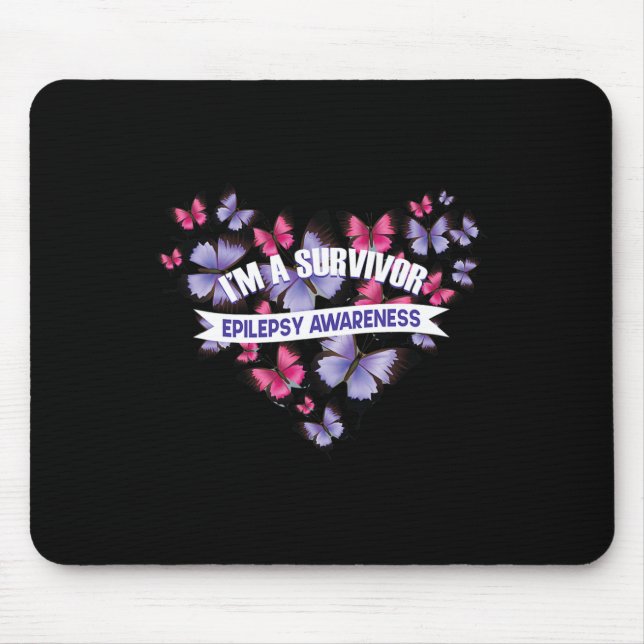 Schmetterlingsherz Ich bin ein Überlebender Pankre Mousepad (Vorne)