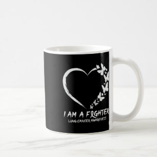 Schmetterlingsherz Ich bin eine kämpfende Lungenkr Kaffeetasse