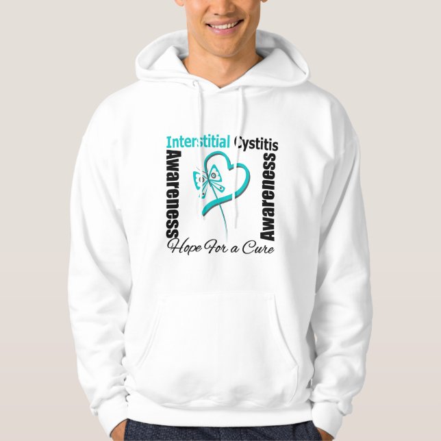 Schmetterlingsherz - Interstitielle Cystitis Hoodie (Vorderseite)