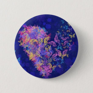 Schmetterlingsherz - Liebe Button