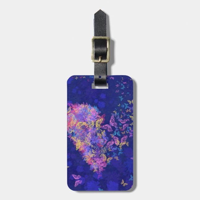 Schmetterlingsherz - Liebe Gepäckanhänger (Vorderseite vertikal)