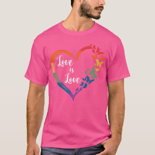 Schmetterlingsherz Regenbogen Liebe Ist Liebe LGBT T-Shirt