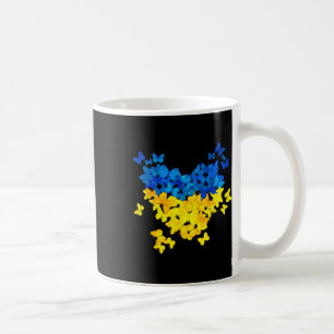 Schmetterlingsherz Ukraine-Flagge Ukrainisch Ukrai Kaffeetasse