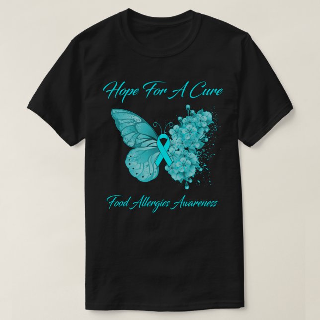 Schmetterlingshoffen auf eine Heilung der Allergie T-Shirt (Design vorne)