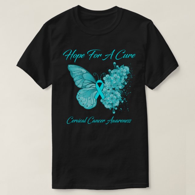 Schmetterlingshoffen auf eine Heilung von zervikal T-Shirt (Design vorne)
