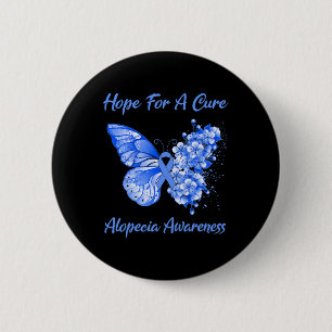 Schmetterlingshoffen auf Heilung der Alopezie Button