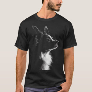 Schmetterlingshund-Motiv Haustier Kunst Schmetterl T-Shirt
