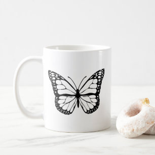 Schmetterlingsillustration Tier- und Naturdesign Kaffeetasse