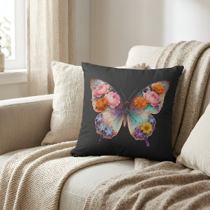 Schmetterlingskissen Blumen Boho Wohndekoration Kissen