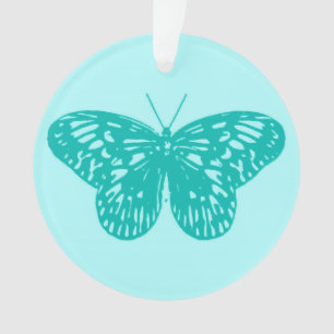 Schmetterlingskizze, Aqua und Türkis Ornament