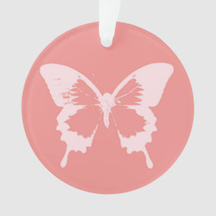 Schmetterlingskizze, Korallenrosa Ornament