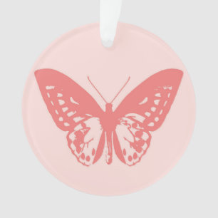 Schmetterlingskizze, Korallenrosa Ornament