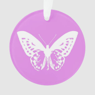 Schmetterlingskizze, orchid und weiß ornament