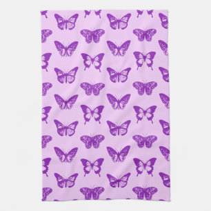 Schmetterlingskizze, Orchideenrosa und Violett Handtuch
