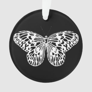 Schmetterlingskizze, weiß und schwarz ornament
