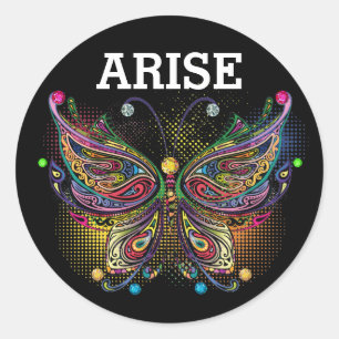 Schmetterlingskleber Runder Aufkleber