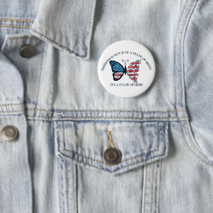 Schmetterlingsknopf zum 4. Juli Button