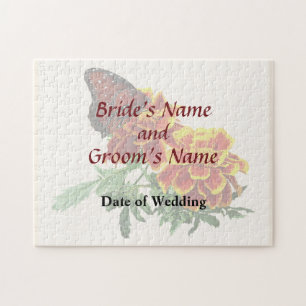Schmetterlingskönigin auf Ringelblumen-Hochzeitspr