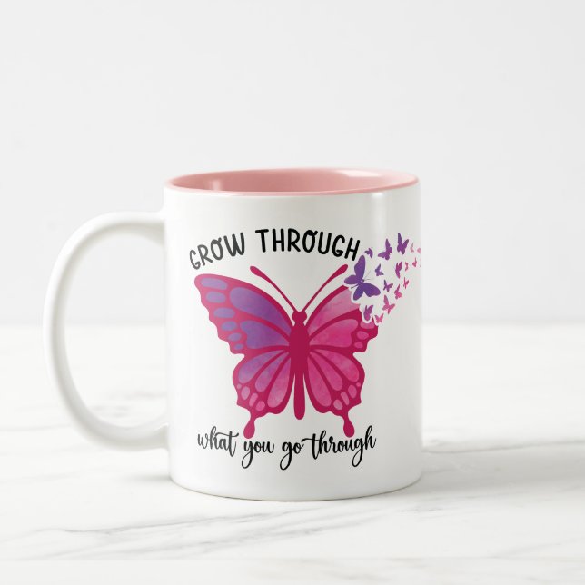 Schmetterlingskostenvoranschlag Zweifarbige Tasse (Links)