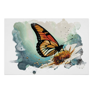 *~* Schmetterlingskünstlerische Blume Geschenk AP5 Poster