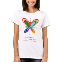 Schmetterlingskurven-Gleichungs-Shirt der Frauen