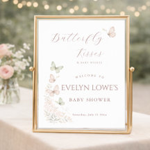 Schmetterlingsküsse Baby Girl Shower