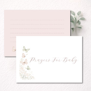 Schmetterlingsküsse Baby Shower Gebete für Baby Ka Dankeskarte