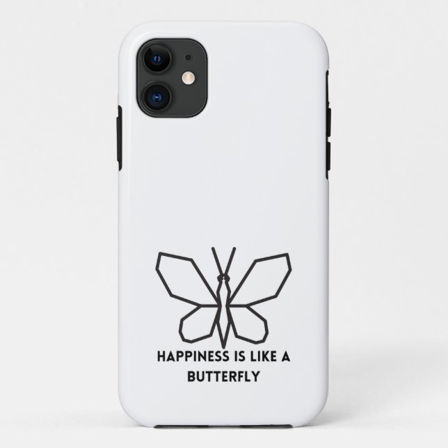 Schmetterlingsliebhaber: Glück ist wie ein Schmett Case-Mate iPhone Hülle (Rückseite)