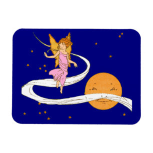 Schmetterlingsmädchen im Weltraum Magnet