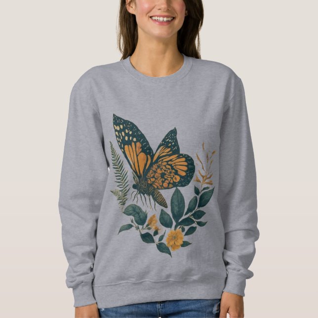Schmetterlingsmagie: Tragen Sie Ihre Sinne der Ver Sweatshirt (Vorderseite)