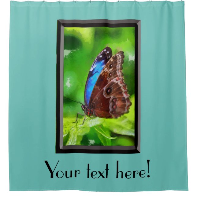 Schmetterlingsmalerei Duschvorhang (Vorderseite)