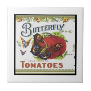 Schmetterlingsmarke Tomaten Fliese