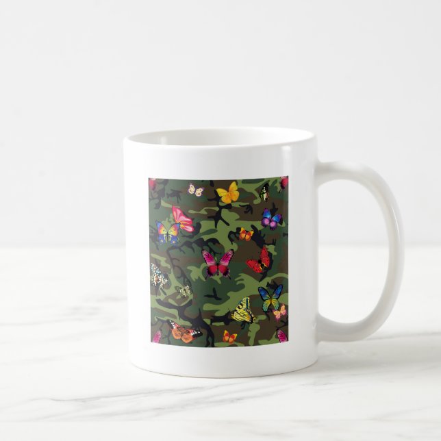 Schmetterlingsmarouflage Kaffeetasse (Rechts)