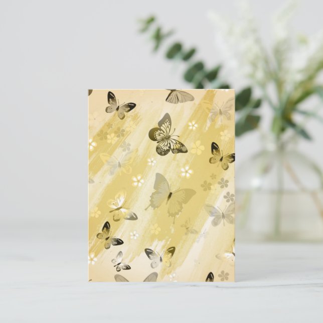 Schmetterlingsmuster 10 postkarte (Stehend Vorderseite)