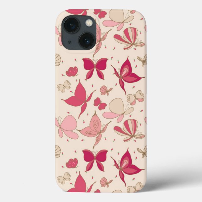 Schmetterlingsmuster 2 Case-Mate iPhone hülle (Rückseite)