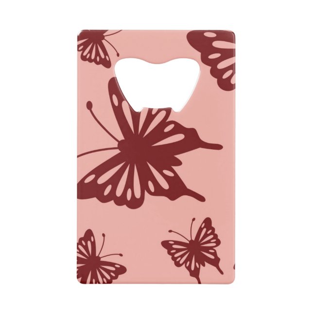 Schmetterlingsmuster 2 geldbeutel flaschenöffner (Vorderseite)
