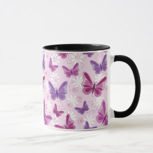 Schmetterlingsmuster 3 tasse