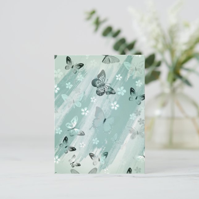 Schmetterlingsmuster 9 postkarte (Stehend Vorderseite)