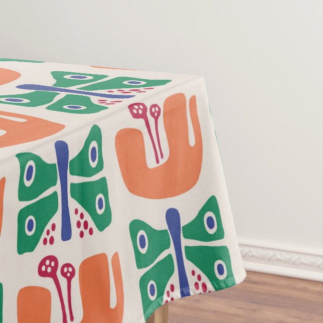 Schmetterlingsmuster-Blume Tischdecke (Beispiel)