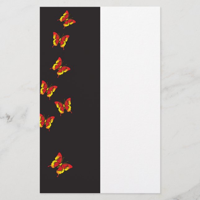 Schmetterlingsmuster Briefpapier (Vorderseite)