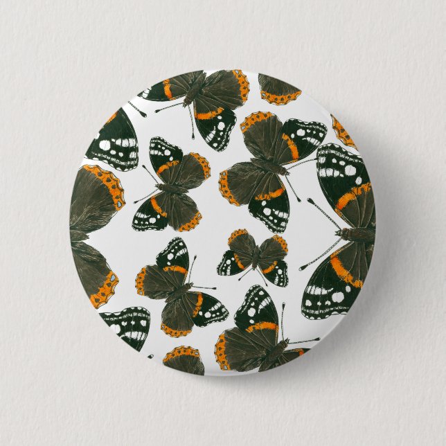 Schmetterlingsmuster Button (Vorderseite)
